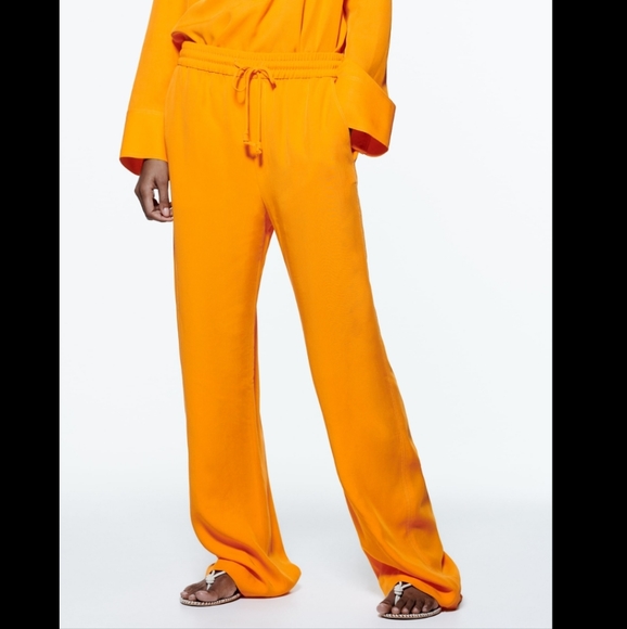 NWT Zara straight pajama pants 👖 😍 - Picture 3 of 13